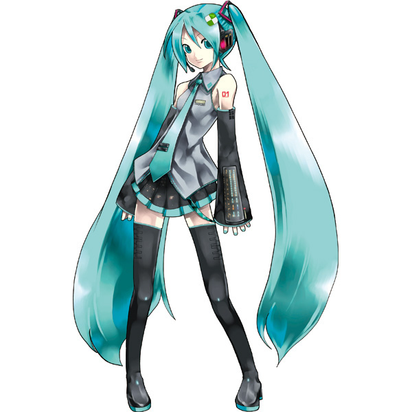 Hatsune Miku illustration with Spearmint accessory